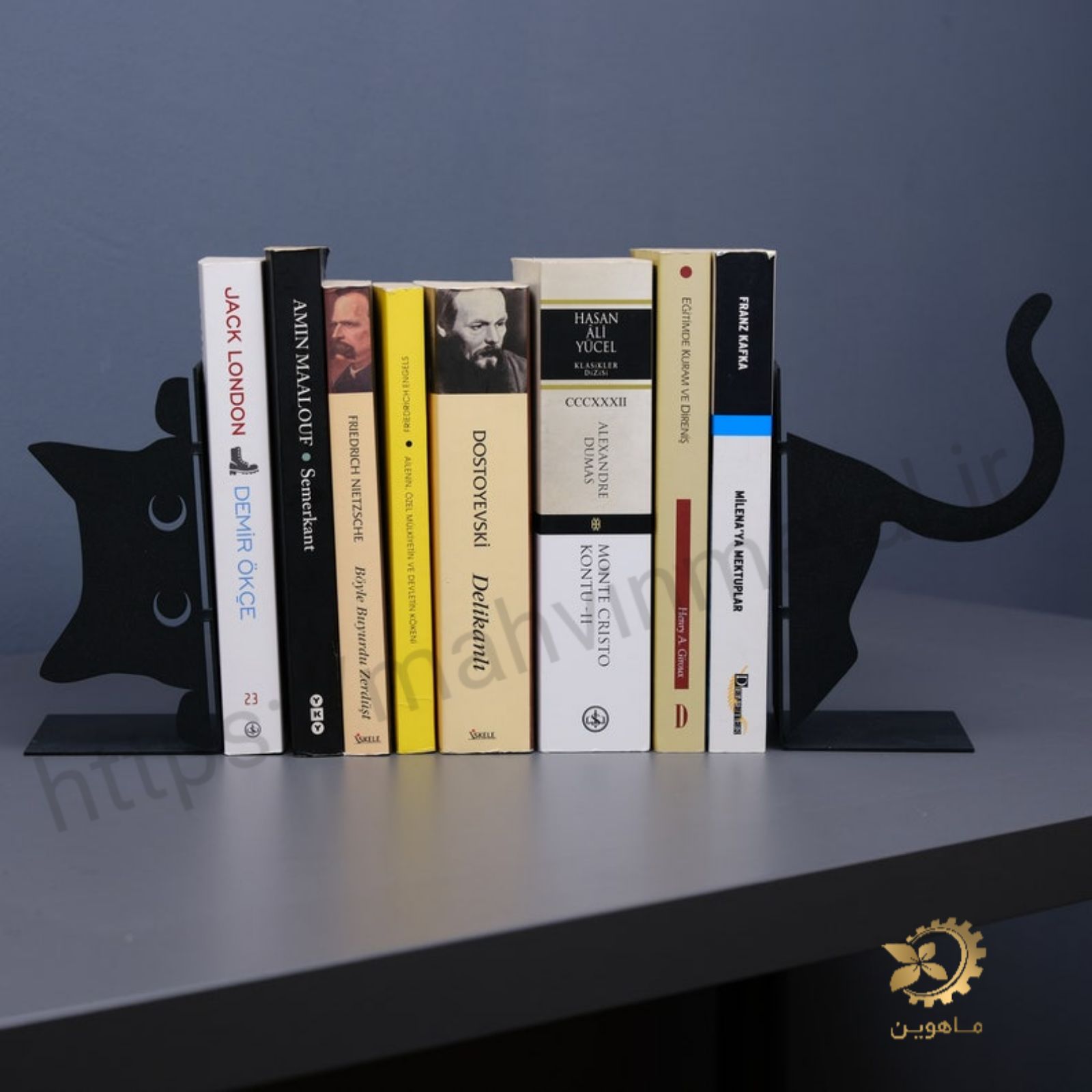 استند و نگهدارنده فلزی کتاب ،طرح گربه