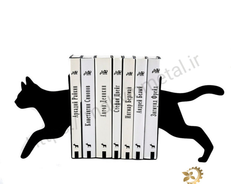 استند و نگهدارنده فلزی کتاب ،طرح گربه